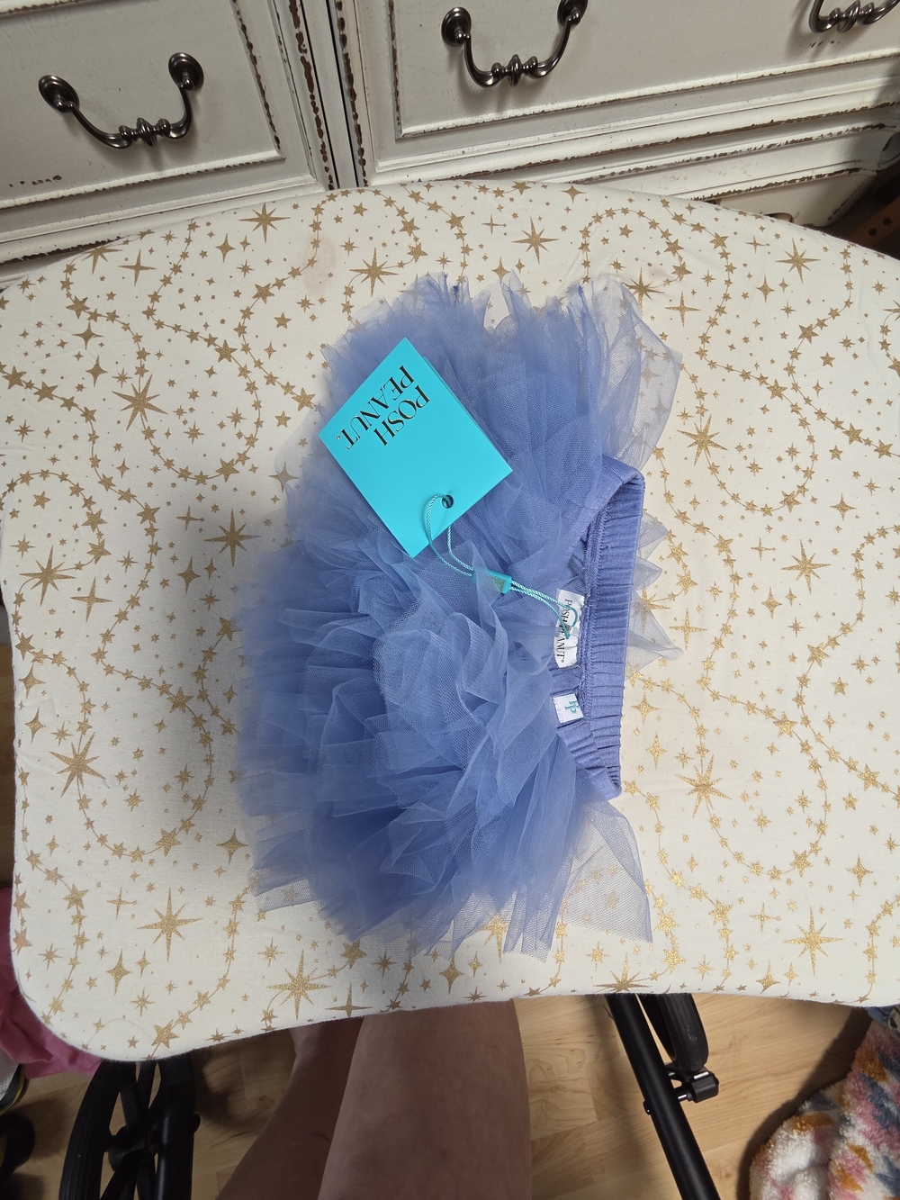Posh Peanut Blue Tulle Diaper Cover